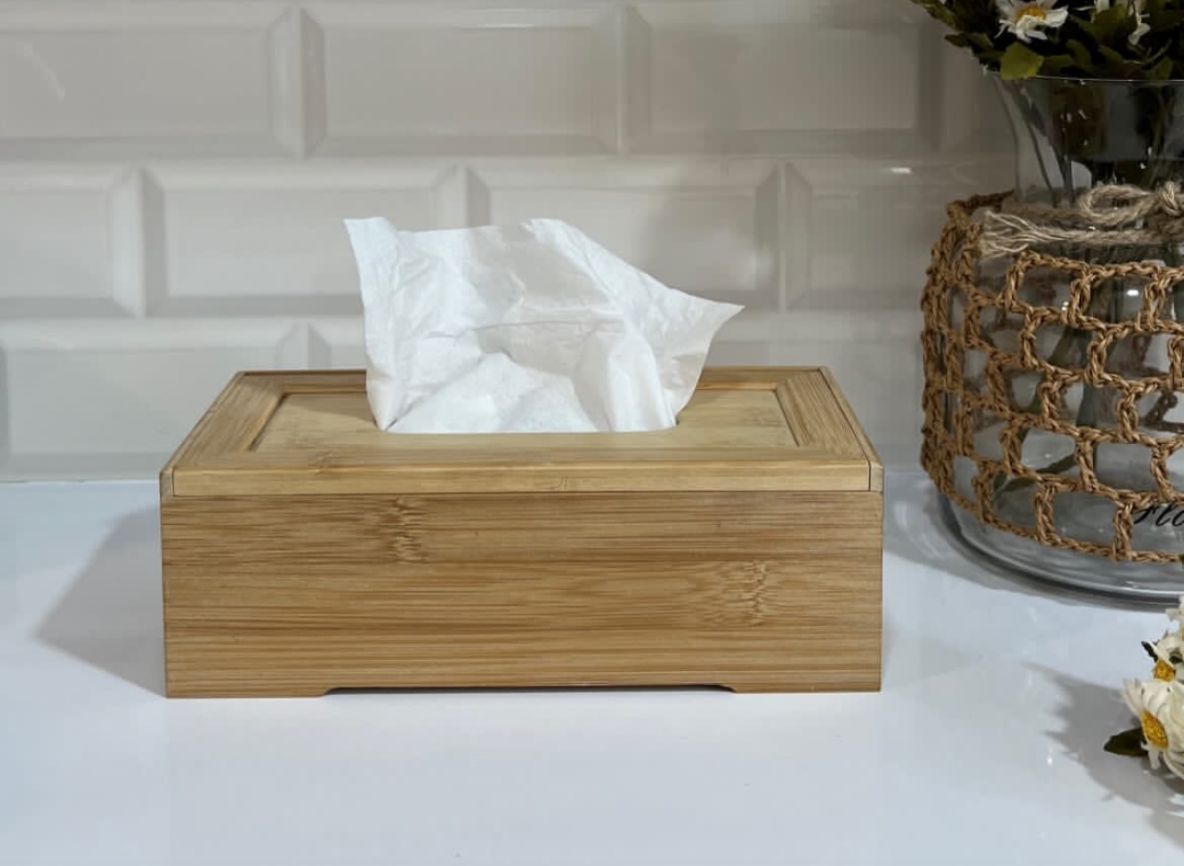 جا دستمال کاغذی بامبو