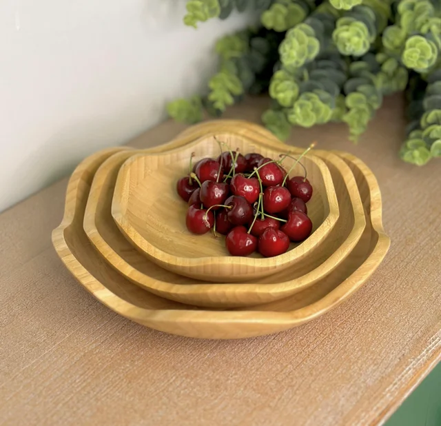 کاسه بامبو طرح گل