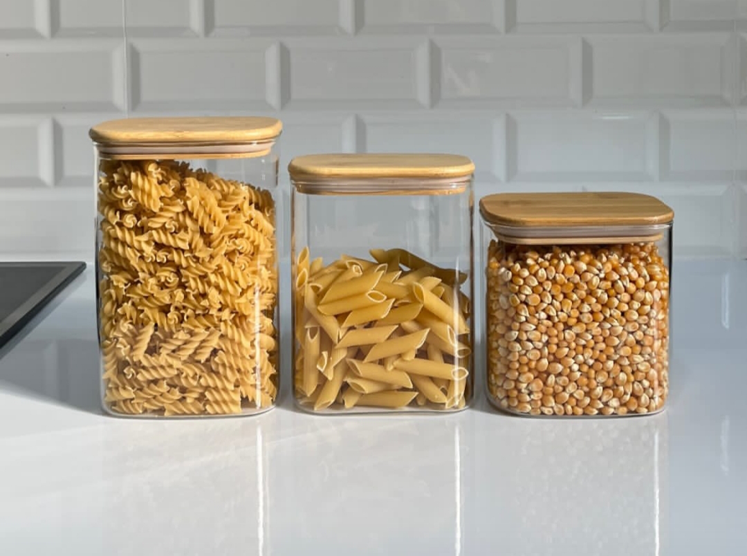 بانکه پیرکس مستطیل درب بامبو